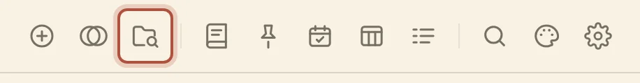 Open chart in the top bar